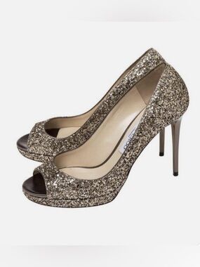 Jimmy Choo Luna Glitter Pumps 38